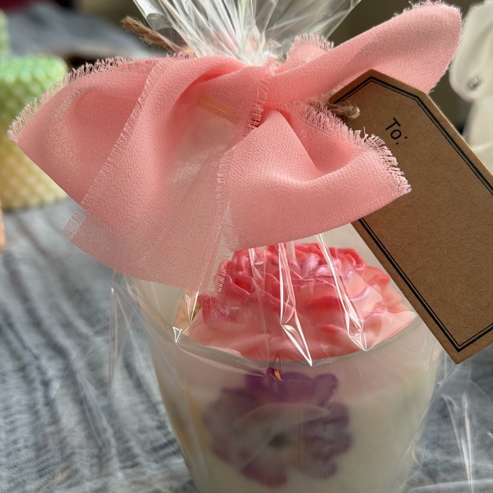 Pink and Purple Scented Candle